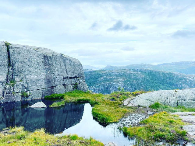 Standing on the Edge at Preikestolen 
