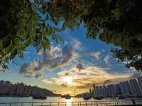 Vermillion Ribbons on Concrete Shores