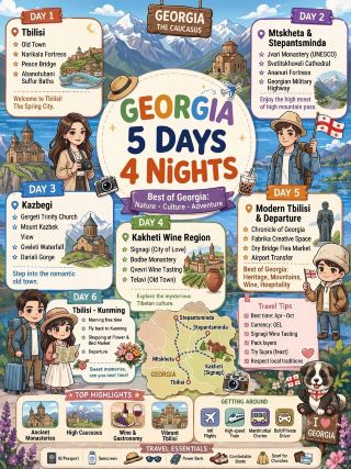 🇬🇪 Hidden Gem Country — Georgia 5D4N Guide ✨🏔️