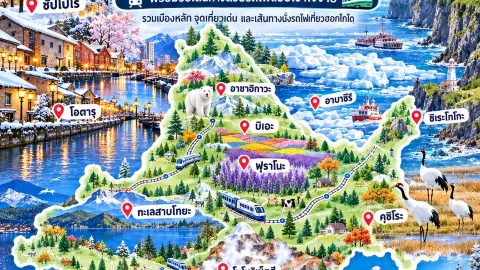 🇯🇵 เปิดแผนที่ HOKKAIDO 🗺️ เมืองไหนมีอะไรน่าเที่ยว? — traveler post in ระอูซุ
