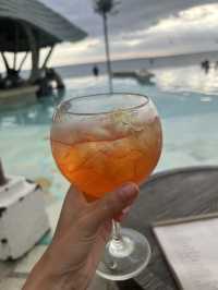 With view on the ocean spritz