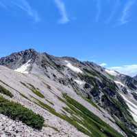 The panoramic view of the mountains 