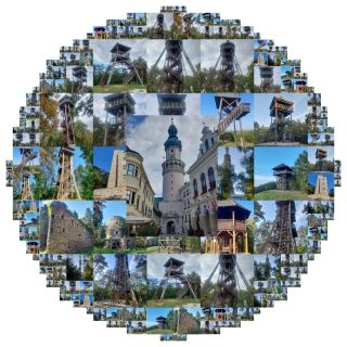 Шопронские горы, недалеко от Шопрона (Венгрия), множество смотровых башен.