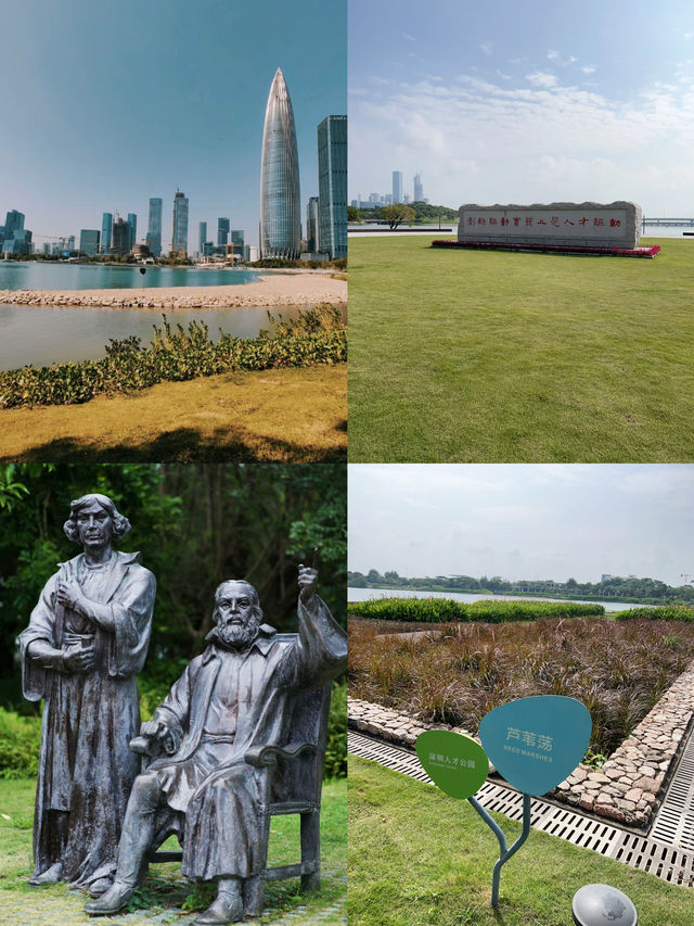 深圳 人才公園 ｜風景超美的公園，白天露營，傍晚看黃昏