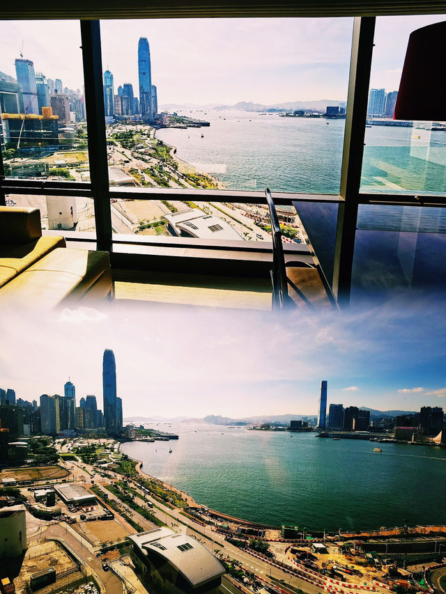 香港君悅連續一周住不夠，360度看維港美景！！誰懂我的開心啊