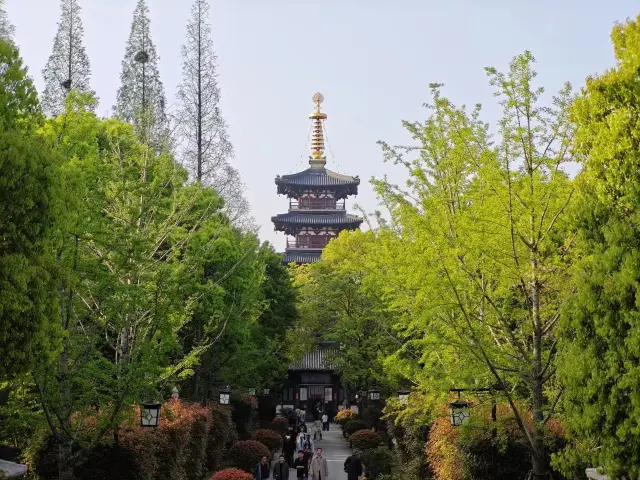 寒山寺美景如畫，慎入慎出