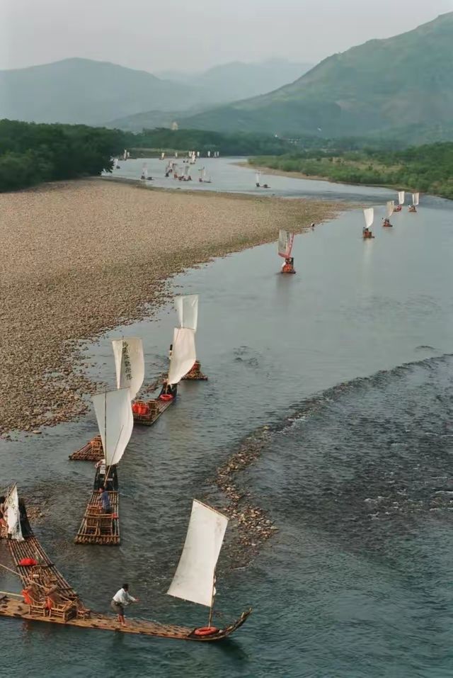 筏在水中飄，人在天上遊-楠溪江小港漂流