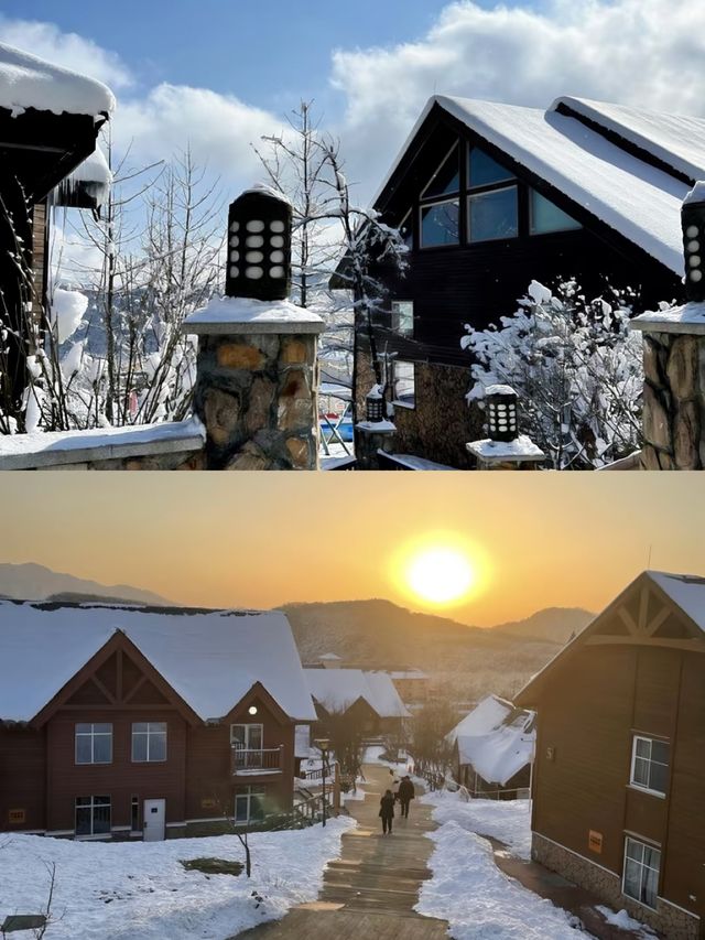 成都雪嶺西山！雪景木屋太美了