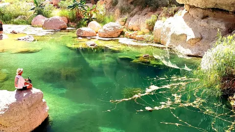 Morning exploration of Wadi Shab, afternoon visit to the ancient port of Sur: Understanding the relaxation of travel between stillness and motion — traveler post in Sur