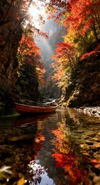 南津關秋冬開掛！徒步穿紅葉秘境，冰瀑藏著峽谷慢時光