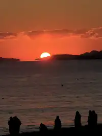 大連傅家莊的落日熔金