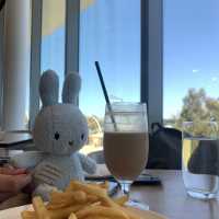 Perth | Stunning view of Matagarup Bridge at City View Cafe 