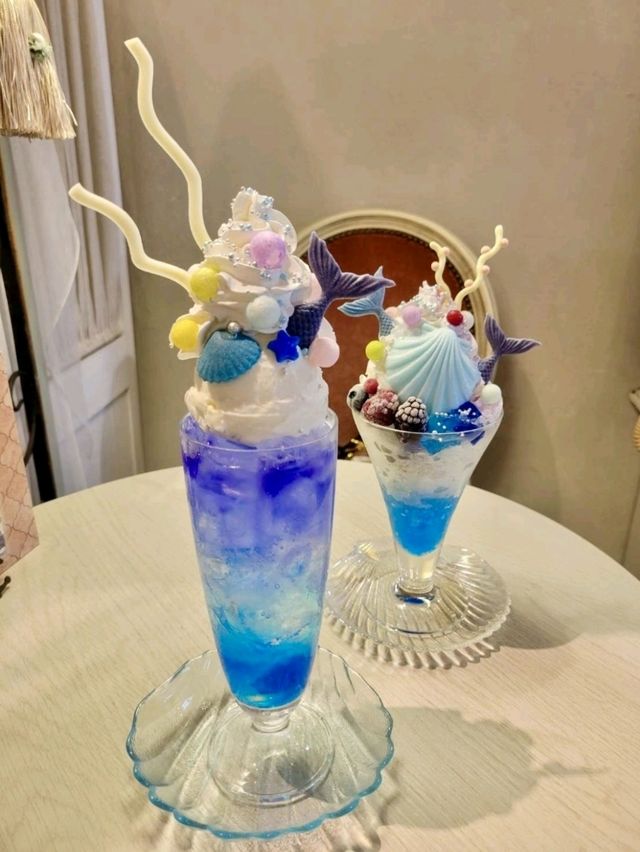 【京都/映えパフェ】1度は食べてみたい🍴人魚のデザート🍨まるでお姫様👸🏼気分💗
