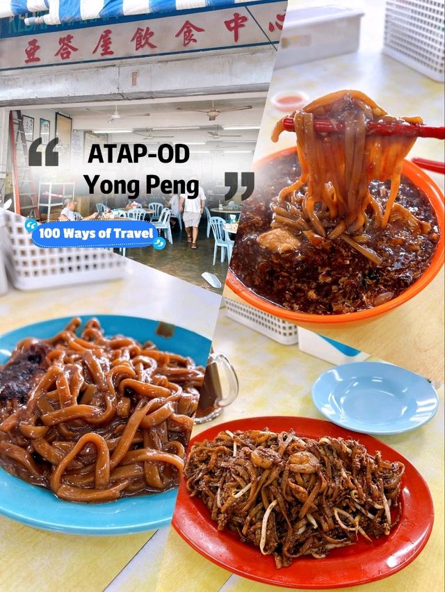 Enjoying Local Thick Black Noodles at Atap-OD Yong Peng