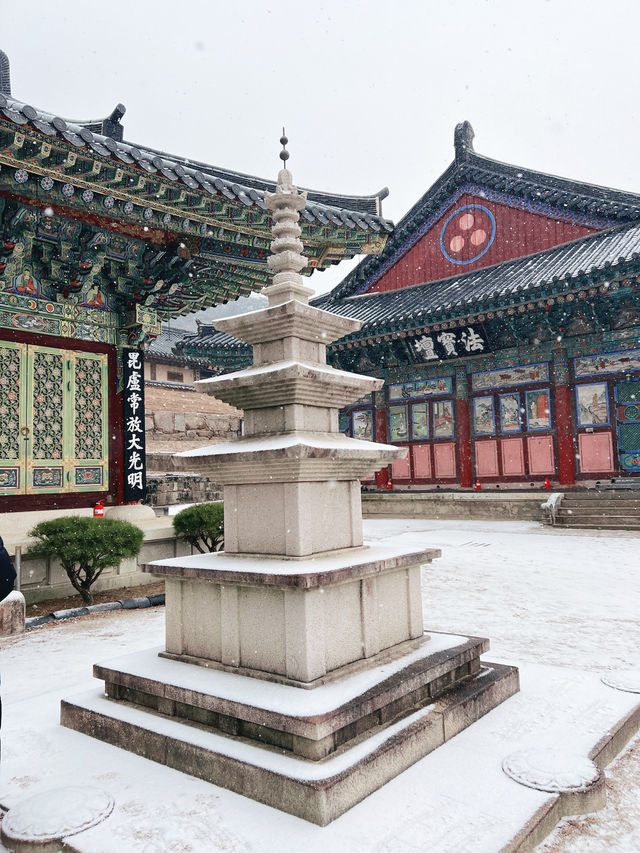 경남 합천 여행 눈오는 겨울 해인사 