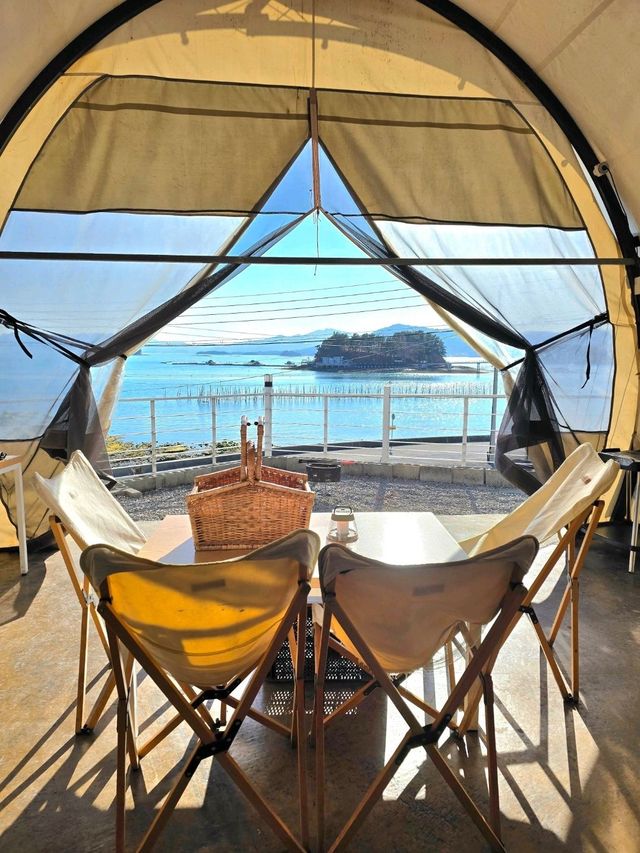 비토섬을 대표하는 감성가득 오션뷰 글램핑🏕