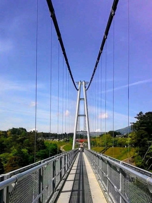 高聳入雲的九重夢大橋，飽覽鳴子川溪谷瀑布