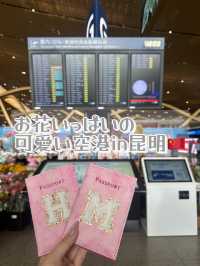 【中国🇨🇳昆明】お花いっぱいの空港✈️