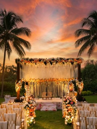 ITC 그랜드 고아 리조트 앤 스파에서 만끽하는 황금빛 저녁과 열대의 힐링 。