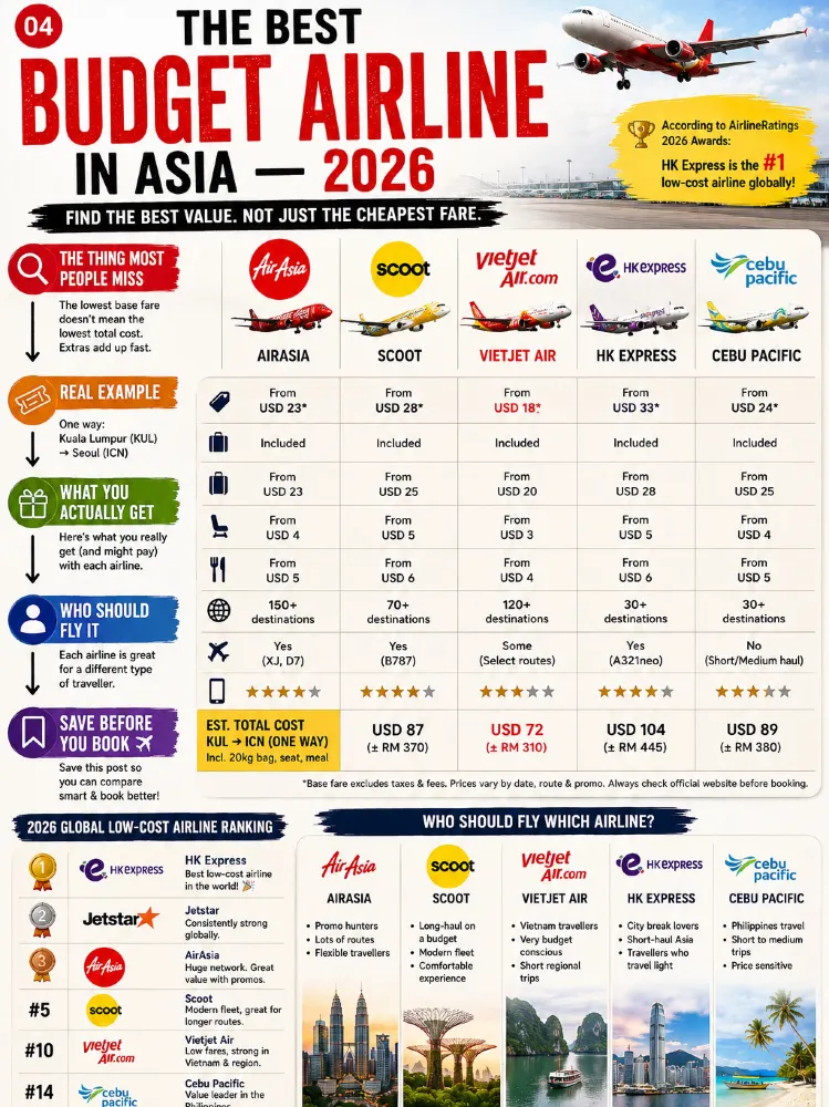 💰 2026年亞洲最佳廉價航空公司
