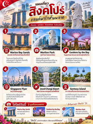 🇸🇬✨ 3-Page Singapore Itinerary: See everything, eat halal food, enjoy shopping, and get around easily!