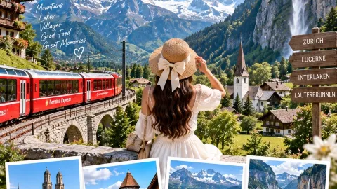 🇨🇭 SWITZERLAND 5 DAYS 4 NIGHTS
ZURICH • LUCERNE • INTERLAK — traveler post in Lucerne