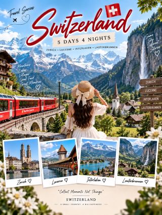 🇨🇭 SWITZERLAND 5 DAYS 4 NIGHTS
ZURICH • LUCERNE • INTERLAKEN • LAUTERBRUNNEN 🏔️✨

ทริปสวิตเซอร์แลนด์ 5 วัน 4 คืน 🤍
เที่ยวแบบได้ทั้งเมืองสวย ทะเลสาบ หมู่บ้านกลางหุบเขา และวิวเทือกเขาแอลป์ 🚞🌿

🏙️ DAY 1 | HELLO ZURICH
✈️ เดินทางถึง Zurich → Check-in
→ เดินเล่นย่าน Old Town
→ Bahnhofstrasse
→ Lake Zurich 🌊
🌇 ช่วงเย็นเดินเล่นริมทะเลสาบและหาอาหารอร่อย ๆ

🌉 DAY 2 | LUCERNE
🚞 เดินทางไป Lucerne
→ Chapel Bridge
→ เดินเล่น Old Town
→ Lion Monument
→ Lake Lucerne 🏞️
☕️ แวะคาเฟ่ ก่อนเดินทางต่อไป Interlaken

🏔️ DAY 3 | INTERLAKEN & LAUTERBRUNNEN
🚞 เดินทางสู่ Lauterbrunnen
→ ชมหมู่บ้านกลางหุบเขา
→ Staubbach Falls 💦
→ เดินเล่นถ่ายรูปวิวภูเขาและบ้านสวิส
🌿 กลับ Interlaken ช่วงเย็น

❄️ DAY 4 | JUNGFRAU REGION
🚞 ออกเที่ยวโซนภูเขา
→ Grindelwald
→ ชมวิวเทือกเขาแอลป์ 🏔️
→ เลือกกิจกรรมหรือจุดชมวิวตามฤดูกาล
☕️ ช่วงบ่ายเดินเล่นหมู่บ้าน
🌅 กลับ Interlaken พักผ่อน

✈️ DAY 5 | ZURICH & GOODBYE
🚞 เดินทางกลับ Zurich
☕️ Brunch / Café
🛍️ ซื้อช็อกโกแลตและของฝาก
📸 เก็บรูปบรรยากาศเมืองเป็นครั้งสุดท้าย
✈️ เดินทางไปสนามบิน → Goodbye Switzerland 🤍

🧀 MUST TRY
🫕 Cheese Fondue • Rösti • Swiss Chocolate 🍫 • Raclette 🧀 • Swiss Pastries 🥐

💡 TRAVEL TIPS
🚞 เช็กตารางรถไฟก่อนออกเดินทางแต่ละวัน
🎫 เปรียบเทียบพาสรถไฟกับการซื้อตั๋วแยกตามเส้นทางจริง
👟 รองเท้าที่เดินสบายสำคัญมาก
🧥 อากาศบนภูเขาอาจต่างจากในเมือง ควรเตรียมเสื้อคลุม
🌦️ เช็กพยากรณ์อากาศและสถานะสถานที่บนภูเขาก่อนขึ้น
📸 เตรียมพื้นที่มือถือหรือกล้องไว้เยอะ ๆ เพราะวิวสวยแทบทุกทาง

สวิตเซอร์แลนด์เป็นประเทศที่แค่นั่งรถไฟก็เหมือนได้เที่ยวแล้ว 🇨🇭🚞
ระหว่างทางมีทั้งทะเลสาบสีฟ้า บ้านหลังเล็ก ๆ ทุ่งหญ้า และภูเขาหิมะ เป็นอีกทริปที่สายธรรมชาติน่าจะชอบมาก 🤍🏔️

#เที่ยวสวิตเซอร์แลนด์ #SwitzerlandTrip #เที่ยวสวิส #เที่ยวต่างประเทศ