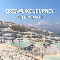 Turkey🇹🇷A Dreamlike Journey Through Pamukkale’s Cotton Castle☁️🏰