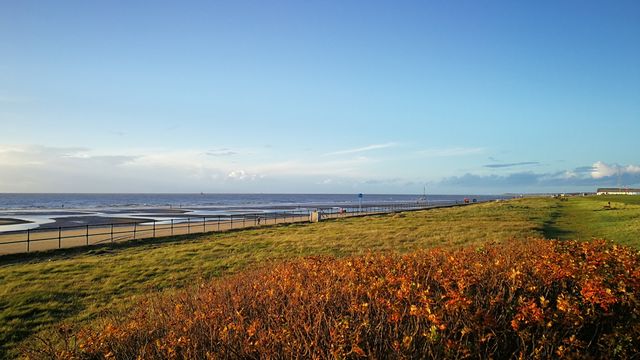 England's stunning beach, Crosby Beach in late autumn.