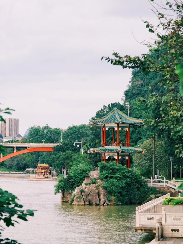 柳州旅遊|江濱公園|老城區的靚麗風景線