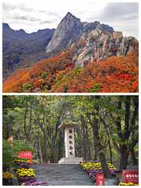 丹東鳳城鳳凰山，秋賞紅葉漫山遍野，層林盡染色彩斑斕。