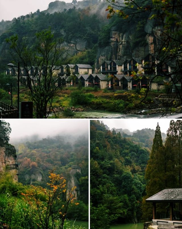 新昌·安嵐住進山川幽谷之間的庭院別墅酒店。