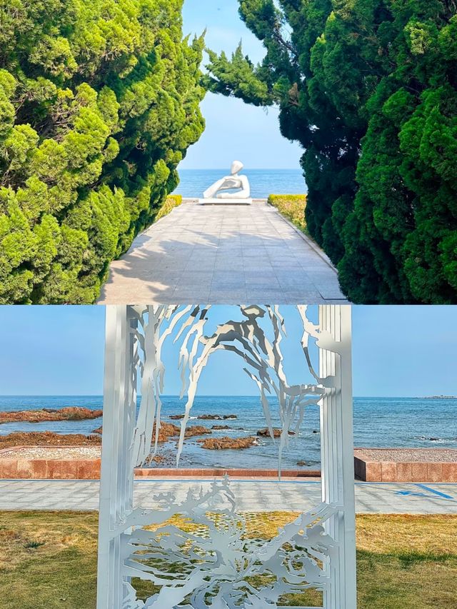 青島|雕塑園，藝術與海景的浪漫之地