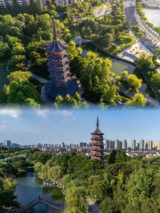 "The First Tower on the Ancient Canal" - Danyang Wanshan Pagoda
