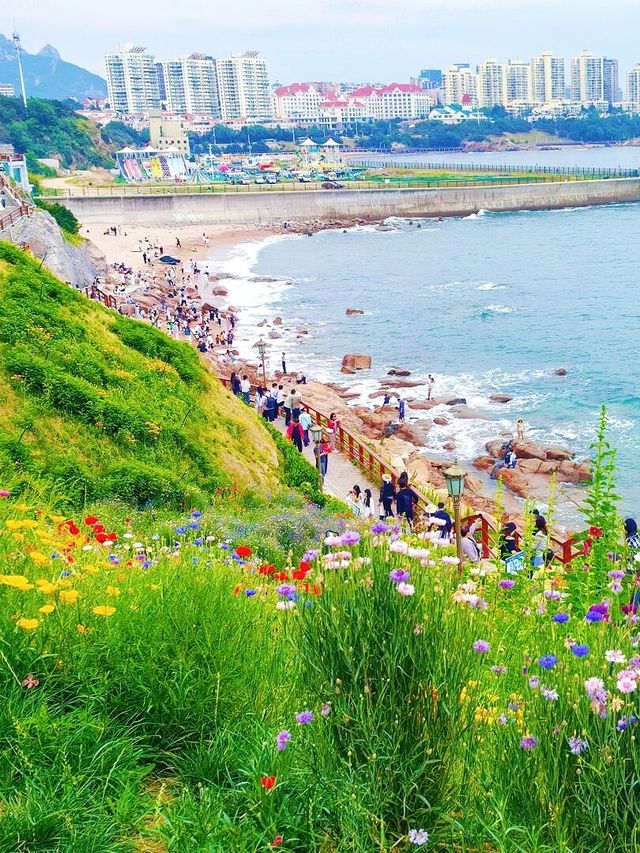10月青島必打卡燕兒島木棧道錯峰拍照首選！