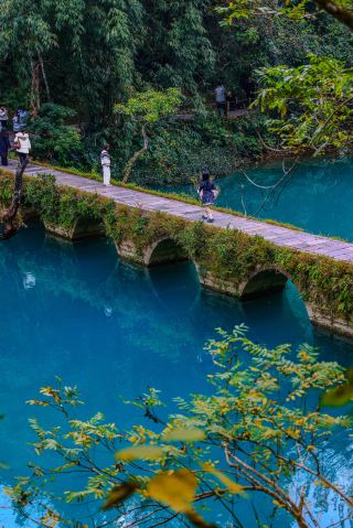 Winter frost views the green, listen to the waves at Seven Holes - Libo's winter water