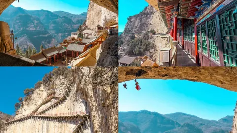 悬空寺だけに群がらないで！山西のこの絶壁にある古寺群は、人が少なくて静かで、さらに感動的です！ — traveler post in 広霊