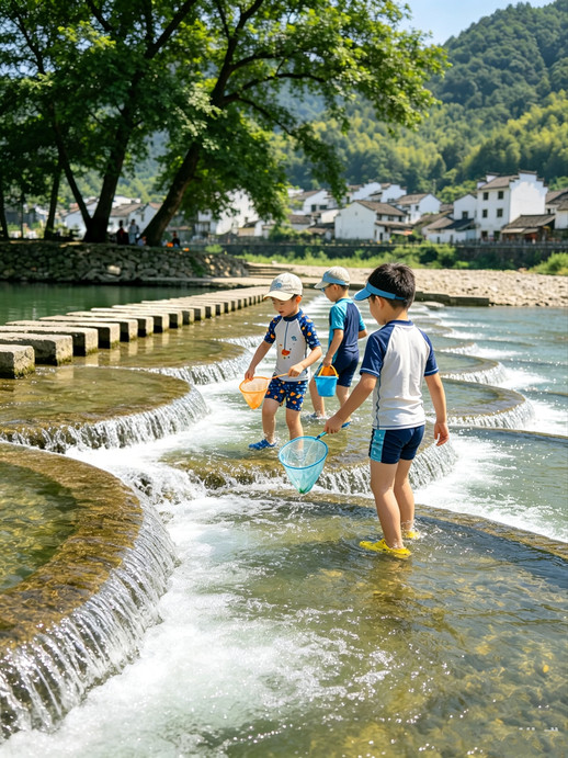 江浙沪から車で1.5時間の子ども連れ宝地！無料の渓流浅瀬で水遊びと魚