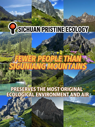 Sichuan’s pristine wilderness, less crowded than Siguniangshan, preserving the purest air and environment