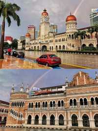 Sultan Abdul Samad building shining in the night