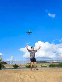 ชมเครื่องบินขึ้นที่ หาดไม้ขาว ภูเก็ต