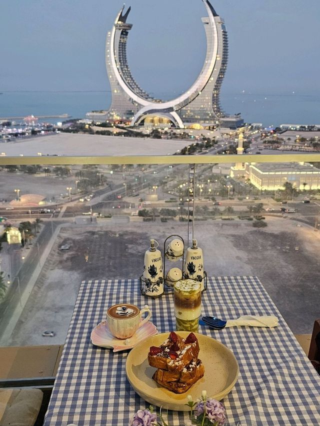 🇶🇦 카타르 도하 뷰 좋은 카페는 여기예요 💙