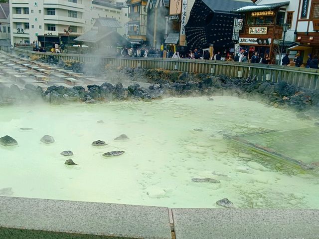 日本群馬自由行 冬日温泉小鎮草津温泉 西之河原公園