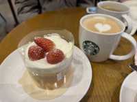 ☕️ Afternoon Delight: Coffee and Cake at Starbucks Cheongdam Intersection