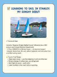 📝 Learning to Sail in Stanley: My Dinghy Debut