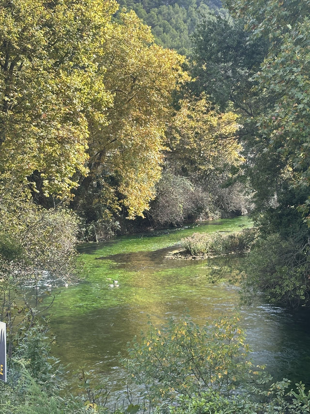 南法泉水城 Fontaine-de-Vaucluse💚被綠泉水治癒的一天