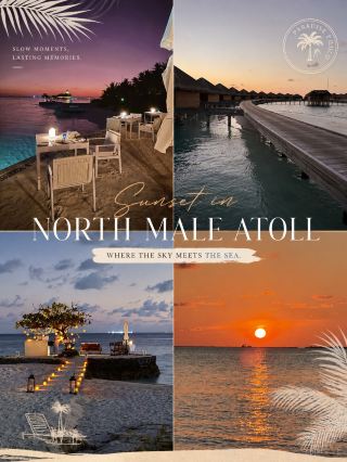 Sunset in North Malé Atoll 🌅✨