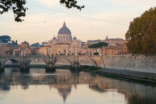 Taking a stroll through Rome in the morning.