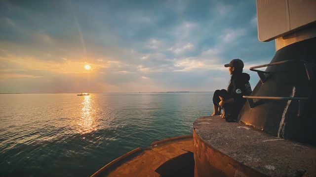上海週末看夕陽青浦淀山湖