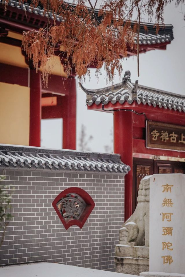 武漢的雪，落在了木蘭山之上